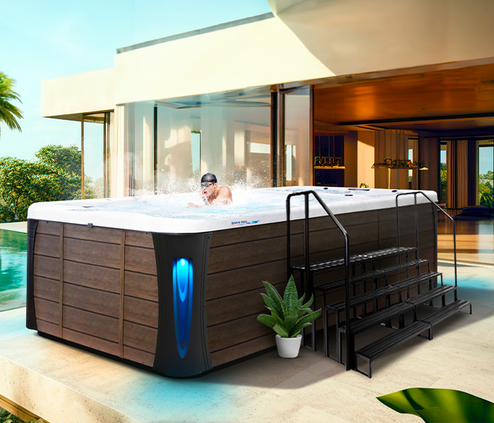 Calspas hot tub being used in a family setting - Johnson City